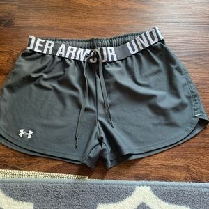 Womens gray under armour athletic shorts